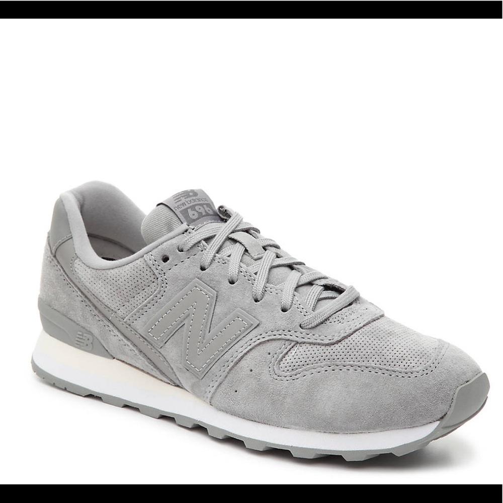 Gray New Balance 696 sneakers